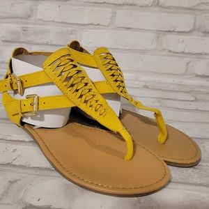 Yellow Leather Sandals